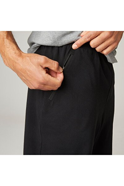 Decathlon Erkek Siyah Regular Spor Şortu 500 - Fitness