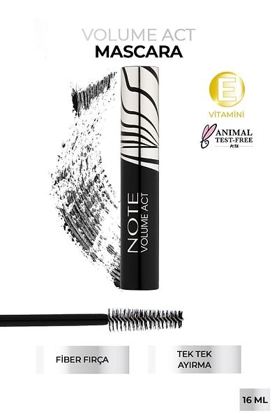NOTE Volume Act Single Separation and Volume Effect Mascara - Black