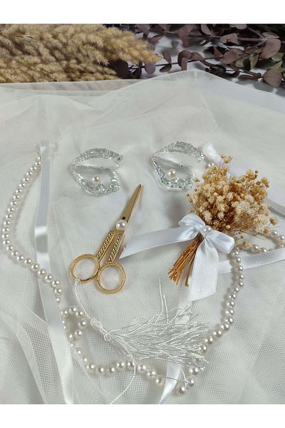 Basic Creation Δίσκος αρραβώνων-Αξεσουάρ-Πέρλες-Λεπτομέρεια-Ψαλίδι