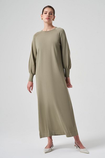 Nuss Φόρεμα Mercerized 518 Model Basic Khaki