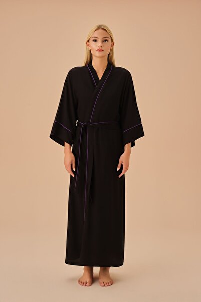 SUWEN Jaguar Long Dressing Gown - Relaxed Fit