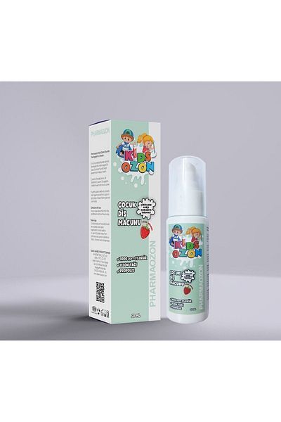PHARMAOZON Kidsozon Ozonated Strawberry Flavored Children's Toothpaste 50 ml