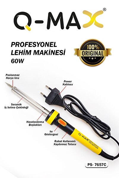 Q-MAX Hem Evde Hem De Profesyonel Olarak Kullanılabilen Portatif 60w Lehim Makinesi