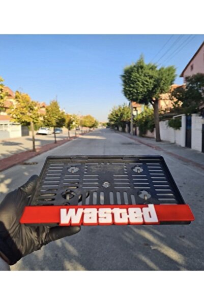 Genel Markalar Wasted Motor Takmatik Pleksi Plakalık (Beyaz-Kırmızı)