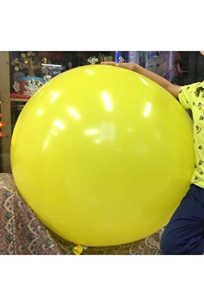 HKNYS Jumbo Balon Pastel Sarı Renk 1 Adet 36 Inç 90 Cm