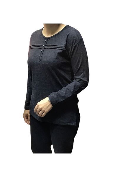 ECE GİYİM High Viscose - Εποχιακή Απλή Μαμά Μπλούζα