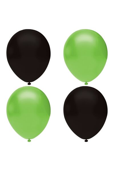 HKNYS Siyah - Açık Yeşil Pastel Lateks Balon -50 Adet Balon Zinciri Ve Balon ...