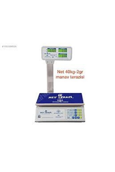 gold light Kollu Dijital Çift Ekranlı Bakkal Manav Pazar Terazisi Akülü Max 40 Kg 2 Gr Hassasiyetl