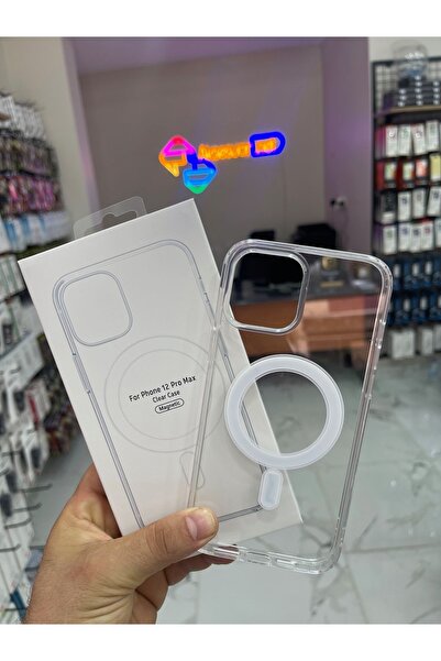 eaksesuarnet iphone 12 Pro Max şeffaf Magsafe Silikon Kılıf