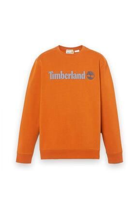 Timberland Tb0A5Ujy Linear Logo Crew Neck Sweat Turuncu Erkek Sweatshirt Fiyat Yorumlar Trendyol