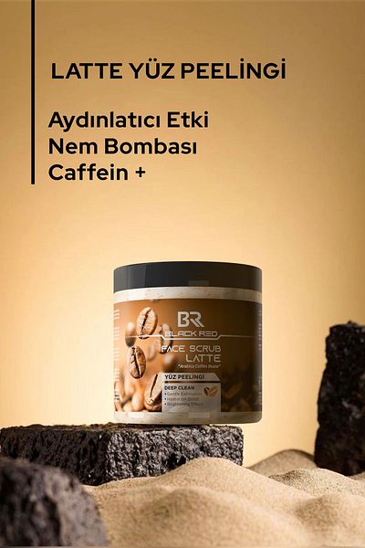 Black Red Late and Caffeine Extract Facial Peeling - 500 ml Brightening and Cleansing Peeling
