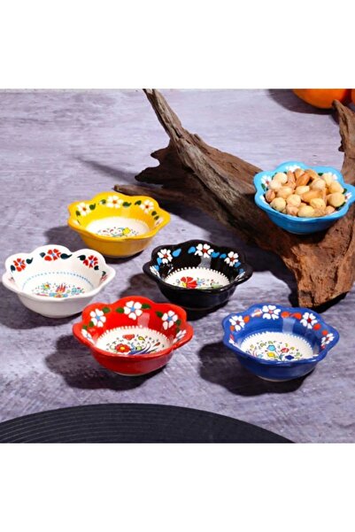 Home طقم وعاء سيراميك من البلاط مقاس 8 سم مكون من 6 قطع من باباتيا - وعاء للو...