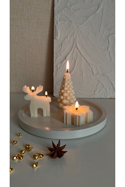 grafimum Bubble Yılbaşı Çam Ağacı Dekoratif Soya Mum