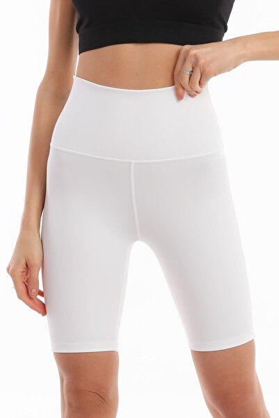 PodiumStar شورت نسائي قصير من القماش الأبيض عالي الخصر للغوص، شورت رياضي قصير...