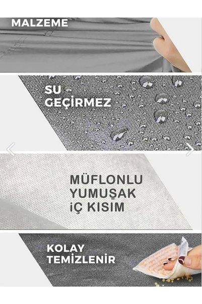 Genel Markalar Hatcback Araçlara Uyumlu Lüks Oto Araba Brandası - Örtüsü - Çadırı Miflonlu Araç Çadırı
