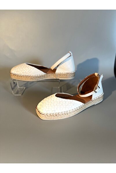Butik Noble Shoes Hakiki Deri Örgülü Sandalet