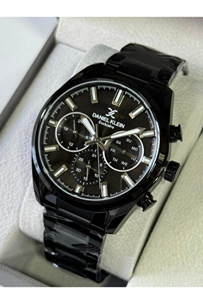 Daniel Klein Full Siyah Su Geçmez Çelik Kordon Tüm Fonksiyonları Aktif Erkek ...