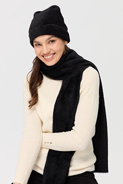 Desen Triko Women's Knitwear Aphrodite Beret Black