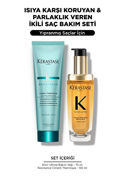 Kerastase Elixir & Ciment Thermiq Isıya Karşı Koruyan & Parlaklık Veren Ikili...