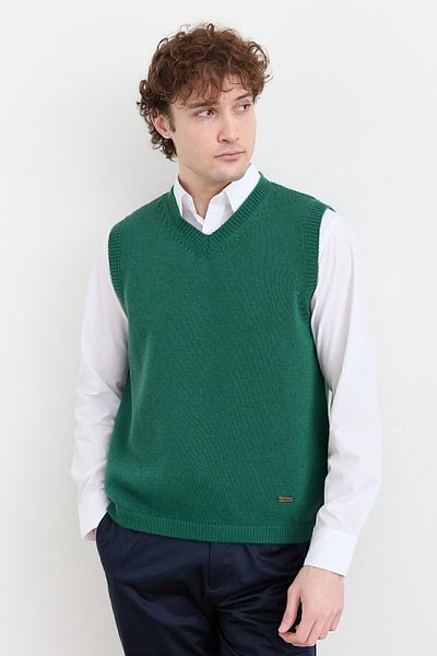 Desen Triko Men's V-Neck Thick Classic Wool Sweater