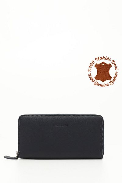 GÖNDERİ(R) DARK BLUE ANTHRACITE Gön Genuine Leather Women's Wallet 06907