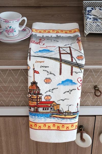 Meslina 30x50 Cm Prosoape de bucatarie imprimate Istanbul - Laveta de uscare si prosoape de maini