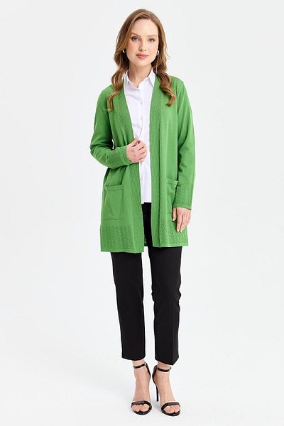 Desen Triko Tricotaj de damă Araboy Summer Thin Jacket Moss