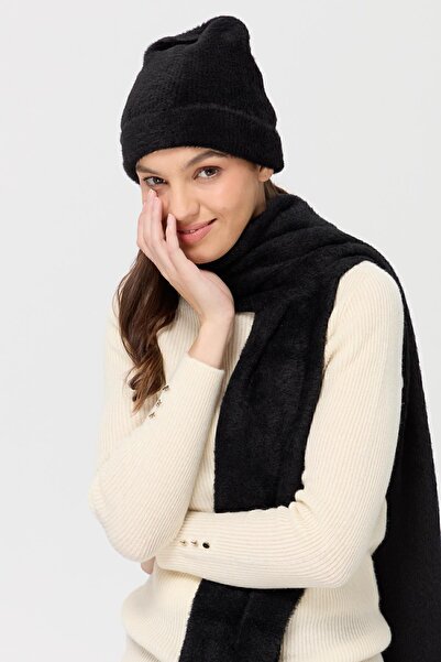 Desen Triko Women's Knitwear Aphrodite Beret Black