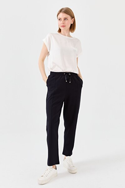 Desen Triko Women's Pocket Pants Navy Blue