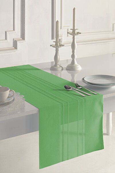 ÖZENEV Fıstık Yeşili Runner Amerikan Servis Masa Örtüsü 40x140 cm Trend-826