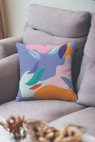 ÖZENEV 43x43 cm Husă de pernă din catifea - Frunză decorativă moale pentru sufragerie
