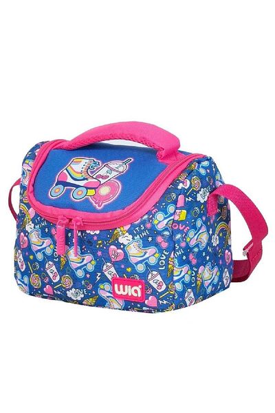 Wia Skate-Donat Bag Set Lunchbox with Thermos Navy Blue