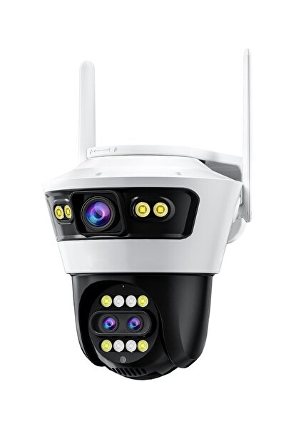 PASACO 6mp 6k Ultra Hd 3 Lensli 8xzoom Dış Mekan Gece Görüşlü Akıllı Ip Güven...