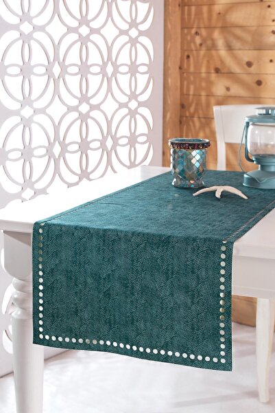 ÖZENEV Turkuaz Eliza Runner Amerikan Servis Masa Örtüsü 40x140 cm