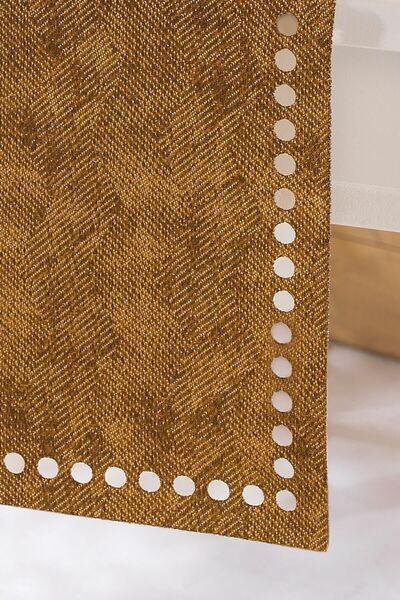 ÖZENEV Evine Özen Eliza Runner Amerikan Servis Masa Örtüsü 40x140 cm Altın