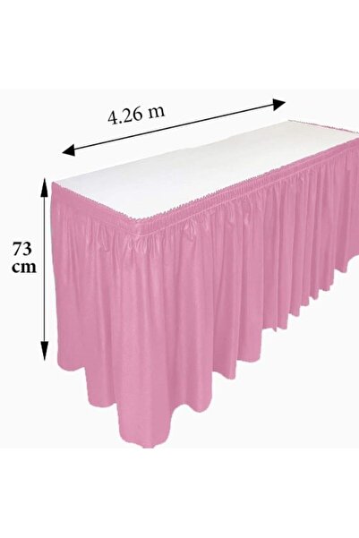 Partioutlet Pembe Masa Eteği Plastik