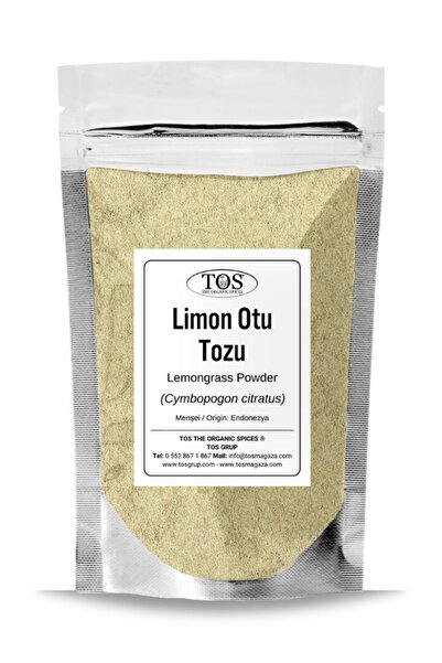 TOS The Organic Spices Limon Otu Tozu 500 gr (1. Kalite) Cymbopogon citratus ...