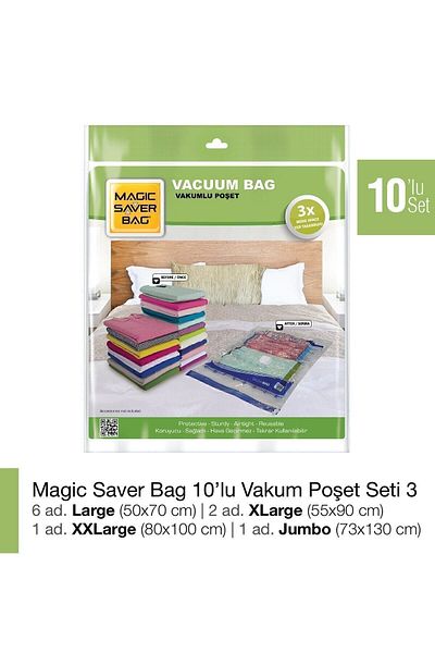 Magic Saver Bag 10-Piece Vacuum Bag Set 3