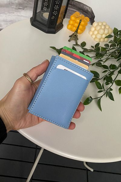 Modica Laura Unisex Blue Mechanism RFID Θωρακισμένη θήκη κάρτας πορτοφολιού - Κουτί δώρου