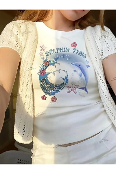 Le Savu بلوزة يونس مطبوع كروب