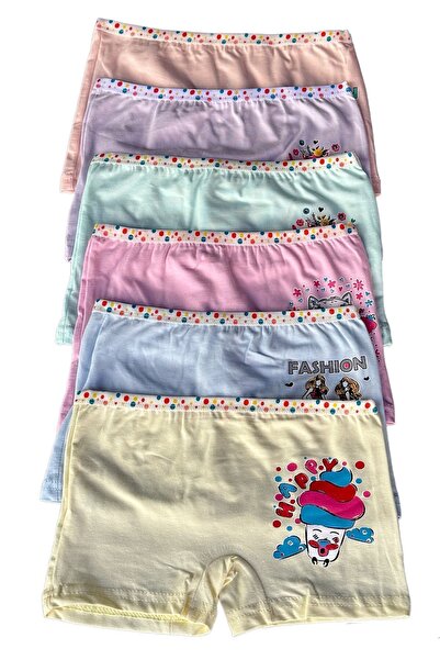 Dondeza Boxeri pentru fete imprimate Dondeza - Pachet de 6 culori pastelate