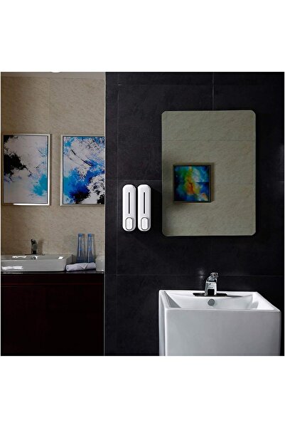 MAİN SHOP 2 قطعة 350 مللي موزع صابون سائل بلاستيكي زجاجة شامبو جل الاستحمام للفنادق والمستشفيات والحمام والمطبخ M-24