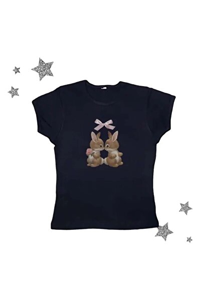 Le Savu Sevunera - Κομψή μπλούζα με μικρό ώμο, Rabbit με τύπωμα