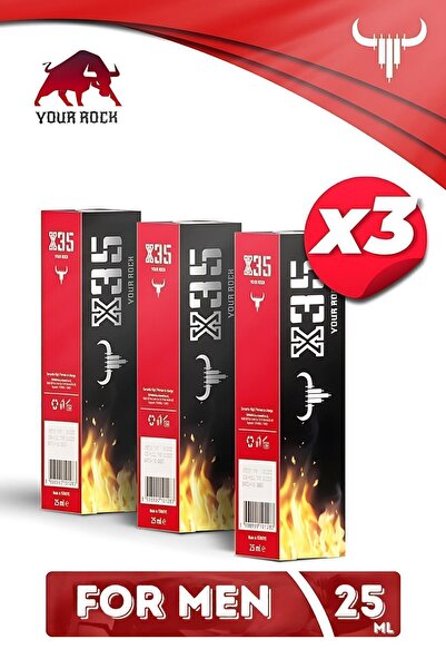 X35 YOUR ROCK Erkek Uzun Deneyim Masaj Sprey - Long Time Massage Sprey Formen 25 ml X 3 Adet