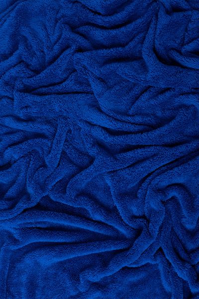 Gleamy Saks Blue Πλεκτό Ύφασμα Διπλής Όψης Πλένεται - 100*180 cm