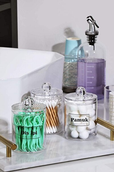 Böğürtlen Home 4 Lü Banyo Düzenleyici Kulak Pamuğu Pamukluk Diş Ipi Ve Makyaj Düzenleyici Takı Dolap Içi Organizer