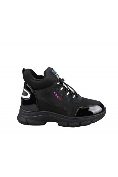 Guja 22k303 Dolgu Topuk Siyah Kadın Sneakers