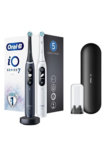 Braun Oral-B İO 7 Siyah/Beyaz 2'li Şarjlı Diş Fırçası Seti