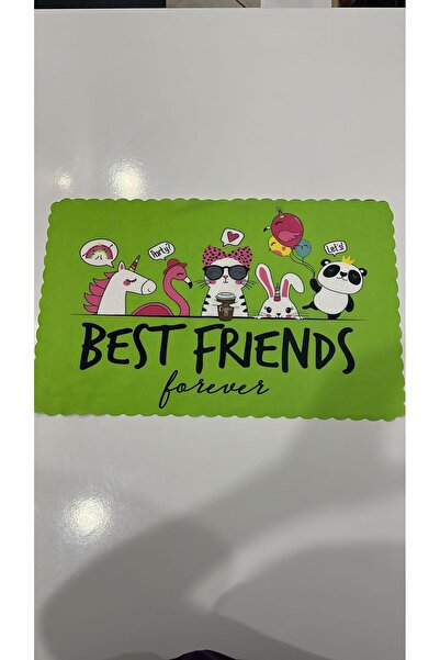 Yıkanabilir Beslenme Örtüsü Best Friend Desenli Beslenme Bezi 35x50cm 1 adet
