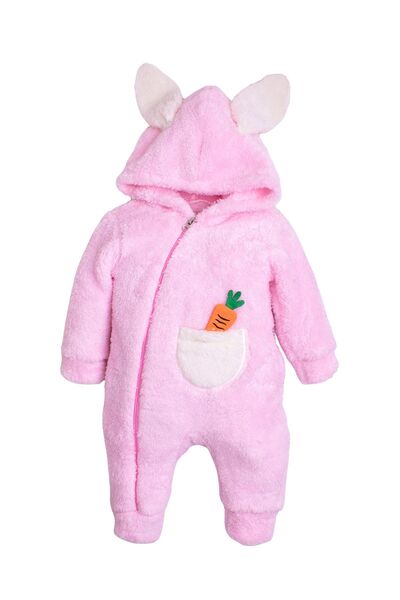 Bulut Baby Unisex Happy Rabbit Patterned Zippered Baby Sleeping Bag - Winter Costume